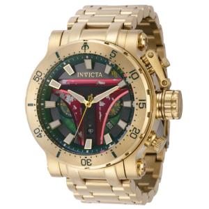 1 EDIO LIMITADA - Relgio masculino Star Wars Boba Fett - 52 mm. Ouro 40610-N1