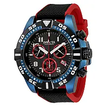 1 EDIO LIMITADA - Relgio masculino Jason Taylor Swiss Ronda Z60 calibre - 51 mm. Preto. Vermelho 33220-N1