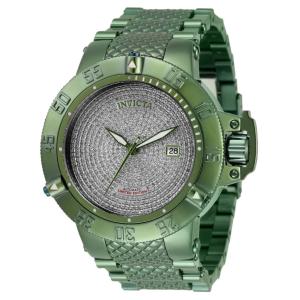 1 EDIO LIMITADA - Relgio masculino Subaqua Noma III 2,41 quilates com diamante automtico - 50 mm. Verde Claro