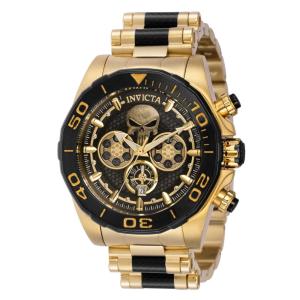 1 EDIO LIMITADA Relgio masculino Marvel Punisher 48 mm. Ouro. Preto 37830-N1