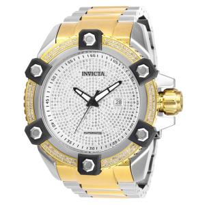 Relógio Masculino Automático Pro Diver 3.08 quilates com Diamante, Invicta 27640 N1, Prata e Dourado Edição Limitada