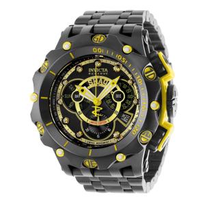 Relógio Masculino Reserve SHAQ 0,04 quilates com Diamante, Invicta 37460 N1, Preto Edição Limitada