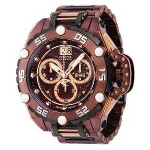 1 EDIÇÃO LIMITADA Invicta Reserve SHAQ 0,3 Carat Diamond Relógio masculino 52,, ouro rosa, preto, marrom 37780 N1