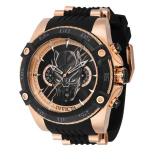 1 EDIO LIMITADA - Relgio masculino Marvel Black Panther - 52 mm. Rosa ouro. Preto 41231-N1