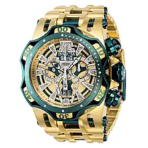 1 EDIÇÃO LIMITADA Invicta Reserve SHAQ 0,26 Carat Diamond Relógio Masculino 54mm, Dourado, Verde 37761 N1