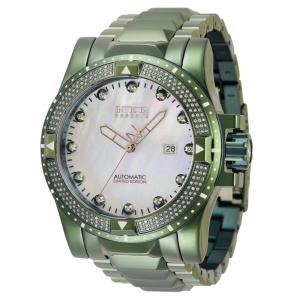 Relógio Masculino Automático de 0,91 quilates com Mostrador em Madrepérola e Diamante, Invicta 34281 N1, Verde Claro Edição Limitada