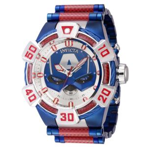 1 EDIO LIMITADA - Relgio masculino Marvel Capito Amrica - 52 mm. Azul. Vermelho 38381-N1