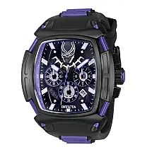 1 EDIO LIMITADA - Relgio masculino Marvel Black Panther - 53 mm. Preto. Roxo 37612-N1