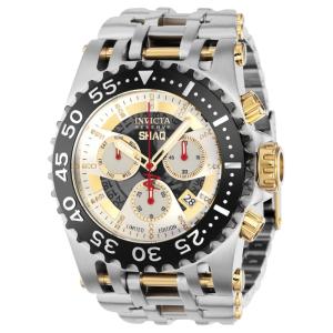 1 EDIÇÃO LIMITADA Invicta Reserve SHAQ 0,15 Carat Diamond Relógio Masculino 50mm, Aço, Ouro 37482 N1
