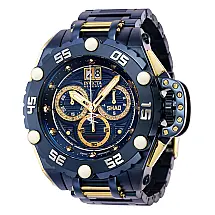 1 EDIÇÃO LIMITADA Invicta Reserve SHAQ 0,3 Carat Diamond Relógio Masculino 52,, Dourado, Azul Escuro 37782 N1