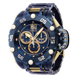 1 EDIÇÃO LIMITADA Invicta Reserve SHAQ 0,3 Carat Diamond Relógio Masculino 52,, Dourado, Azul Escuro 37782 N1
