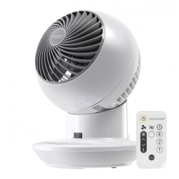 Ventilador Circulador IRIS USA WOOZOO Branco com Controle Remoto, Oscilação 65°, 3 Velocidades, Alcance 1,47 m3, Instrução 6 Ângulos
