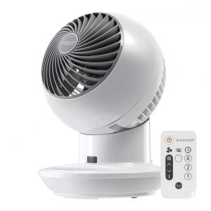 Ventilador Circulador IRIS USA WOOZOO Branco com Controle Remoto, Oscilação 65°, 3 Velocidades, Alcance 1,47 m3, Instrução 6 Ângulos