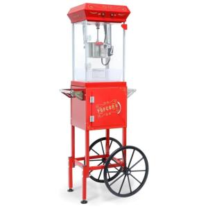 Pipoqueira de 170 gramas com Carrinho Móvel, Estilo Vintage, Tabuleiro Aquecido e Gaveta Anti-desperdício - Perfeita para Festas!Generic