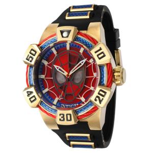 1 EDIO LIMITADA - Relgio Masculino Marvel Spiderman Automtico - 52mm. Preto. Azul 41023-N1
