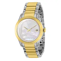 Relógio Feminino Automático Pro Diver 0,06 quilates com Mostrador Madrepérola, Invicta 37923 N1, Prata e Dourado Edição Limitada