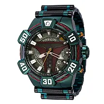 1 EDIO LIMITADA - Relgio masculino Star Wars Boba Fett - 52 mm. Verde 37433-N1