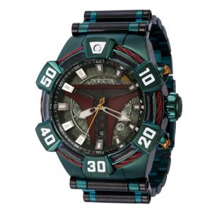 1 EDIO LIMITADA - Relgio masculino Star Wars Boba Fett - 52 mm. Verde 37433-N1