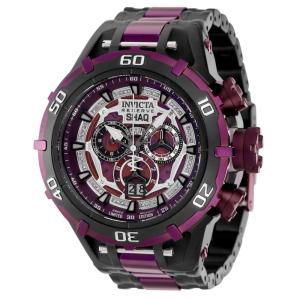 1 EDIÇÃO LIMITADA Invicta Reserve SHAQ 0,2 Carat Diamond Relógio Masculino 54mm, Aço, Preto, Borgonha 37733 N1