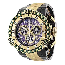 1 EDIÇÃO LIMITADA Invicta Reserve SHAQ 0,48 Carat Diamond Relógio masculino com mostrador madrepérola , ouro, preto 37583 N1