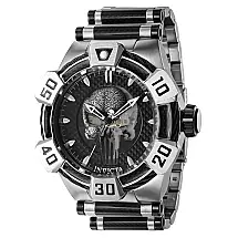 1 EDIO LIMITADA - Relgio Masculino Marvel Punisher Automtico - 52mm. Ao. Preto 41004-N1