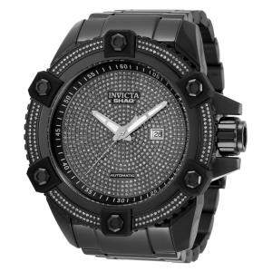 1 EDIO LIMITADA - Relgio Masculino SHAQ 3.42 Carat Diamond Automtico - 60mm. Preto 33724-N1