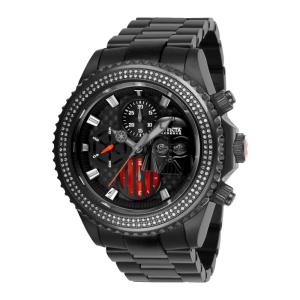 Relógio Masculino Automático Star Wars Darth Vader 0,76 Quilates com Diamante, Invicta 27164 N1, Preto Edição Limitada