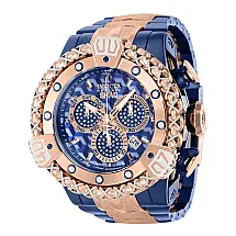 1 EDIÇÃO LIMITADA Invicta Reserve SHAQ 0,48 Carat Diamond Relógio masculino com mostrador madrepérola , ouro rosa, azul escuro 37584 N1