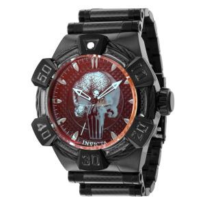 1 EDIO LIMITADA - Relgio Masculino Marvel Punisher Automtico - 52mm. Preto 41005-N1