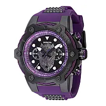 1 EDIO LIMITADA - Relgio masculino Marvel Black Panther - 51 mm. Preto. Roxo 40835-N1