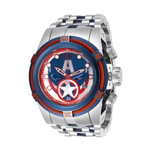 1 EDIÇÃO LIMITADA Invicta Marvel Capitão América Relógio Masculino 53mm, Aço, Azul Escuro 27045 N1