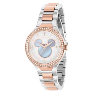 1 EDIO LIMITADA - Relgio feminino Disney Limited Edition Mickey Mouse com mostrador em madreprola - 36 mm. Ao.