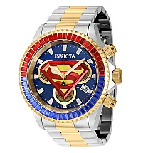 1 EDIO LIMITADA - Relgio masculino DC Comics Superman Swiss Ronda Z60 calibre - 47 mm. Ao. Ouro 41266-N1