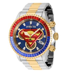 1 EDIO LIMITADA - Relgio masculino DC Comics Superman Swiss Ronda Z60 calibre - 47 mm. Ao. Ouro 41266-N1