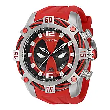 1 EDIO LIMITADA Relgio masculino Marvel Deadpool 52 mm. Vermelho 37366-N1