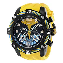 1 EDIO LIMITADA - Relgio Masculino Marvel X-men Wolverine - 52mm. Amarelo 37376-N1