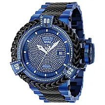 1 EDIO LIMITADA - Relgio masculino SHAQ Reserve 2,32 quilates diamante automtico - 54 mm. Preto. Azul Escuro