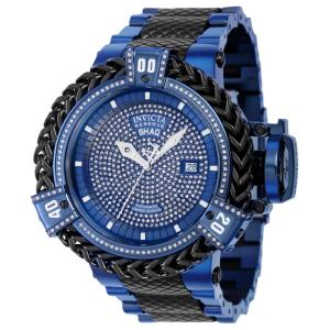 1 EDIO LIMITADA - Relgio masculino SHAQ Reserve 2,32 quilates diamante automtico - 54 mm. Preto. Azul Escuro