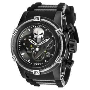 Relógio Masculino Marvel Punisher Swiss Ronda Z60 calibre, Invicta 27786 N1, Preto Edição Limitada