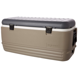 Cooler Térmico 110L Mantém Frio por até 5 Dias com Fechos de Aço Inoxidável, IGLOO Sportsman, Marrom