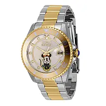 1 EDIO LIMITADA - Relgio feminino Disney Limited Edition Minnie Mouse com mostrador em madreprola - 38 mm. Ao.