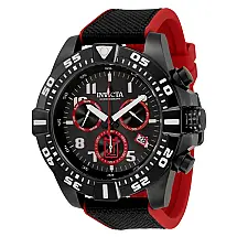 1 EDIO LIMITADA - Relgio masculino Jason Taylor Swiss Ronda Z60 calibre - 51 mm. Preto. Vermelho 33217-N1