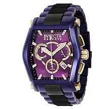 1 EDIO LIMITADA - Relgio masculino reserva Swiss Ronda Z60 calibre com mostrador em madreprola-46 mm. Preto. Roxo