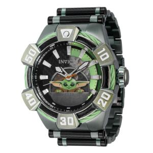 1 EDIO LIMITADA - Relgio Masculino Star Wars The Child Automtico - 52mm. Verde. Preto 40977-N1