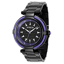 1 EDIO LIMITADA - Relgio Marvel Black Panther Feminino - 40mm. Preto 36387-N1