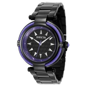1 EDIO LIMITADA - Relgio Marvel Black Panther Feminino - 40mm. Preto 36387-N1