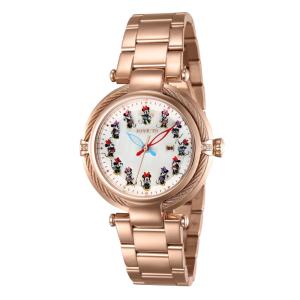 1 EDIO LIMITADA - Relgio feminino Disney Limited Edition Minnie Mouse com mostrador em madreprola - 40 mm. Ouro