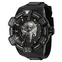 1 EDIO LIMITADA - Relgio Masculino Marvel Punisher Automtico - 52mm. Preto 41018-N1