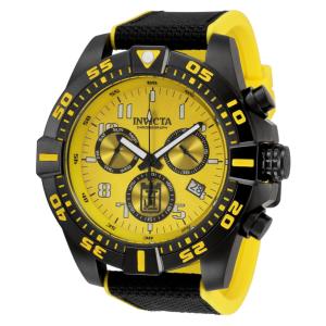 1 EDIO LIMITADA - Relgio Masculino Jason Taylor Swiss Ronda Z60 Calibre - 51mm. Preto. Amarelo 33218-N1