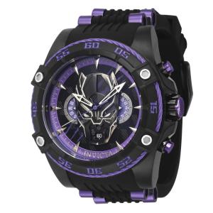 1 EDIO LIMITADA - Relgio masculino Marvel Black Panther - 52 mm. Preto. Roxo 41228-N1